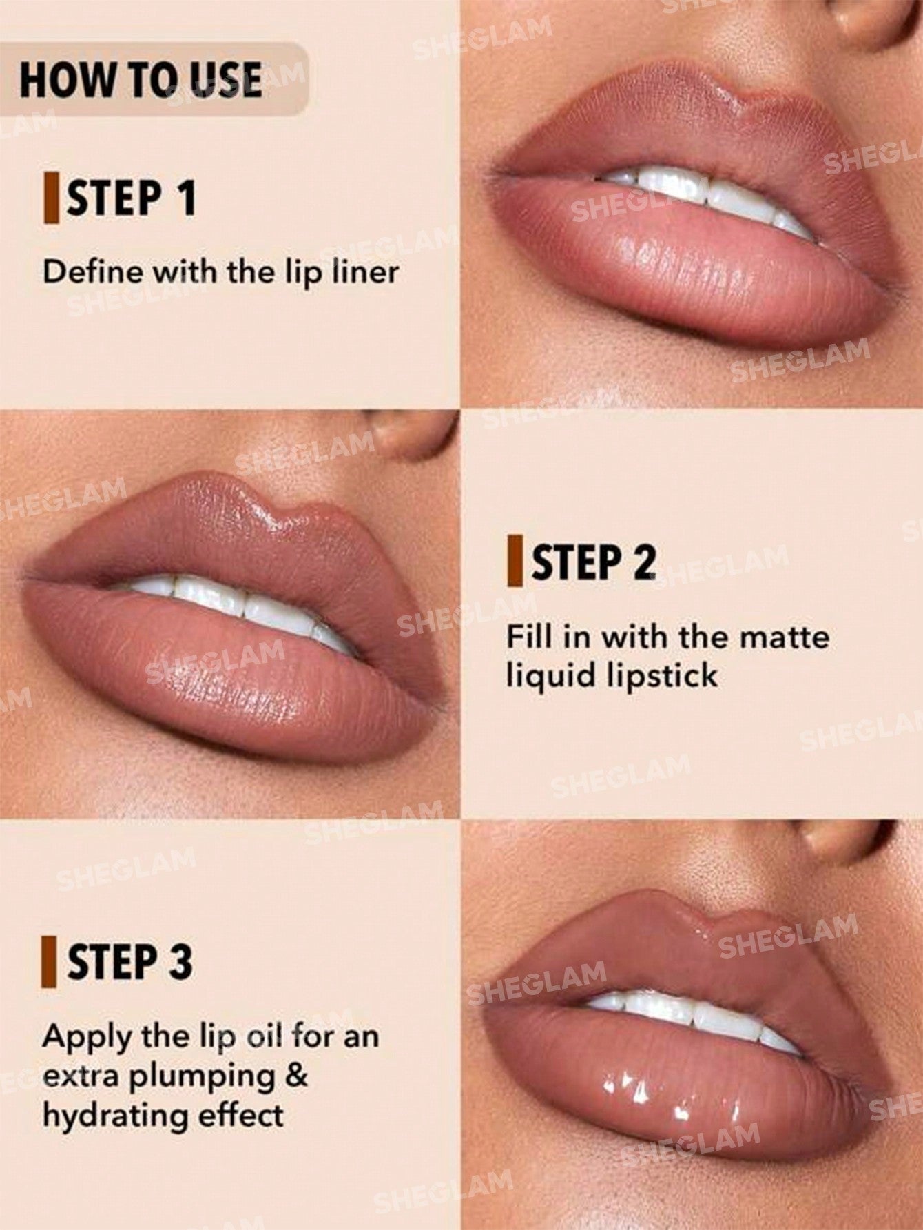 SHEGLAM Soft 90's Lip Liner & Lip Duo Set-Moody Taupe 0.8g