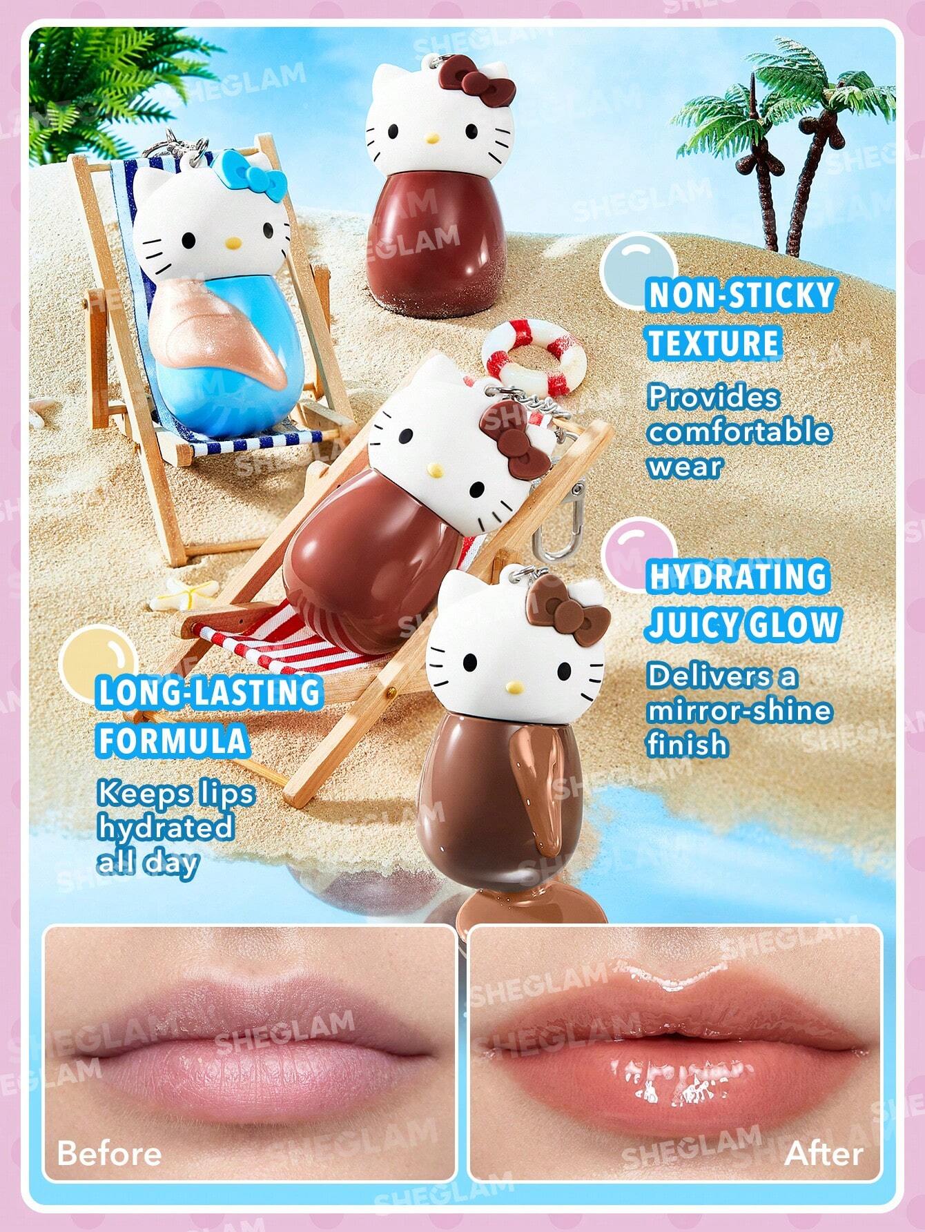 Hello Kitty|SHEGLAM Poolside Perfection Lip Glaze-Pink Lemonade