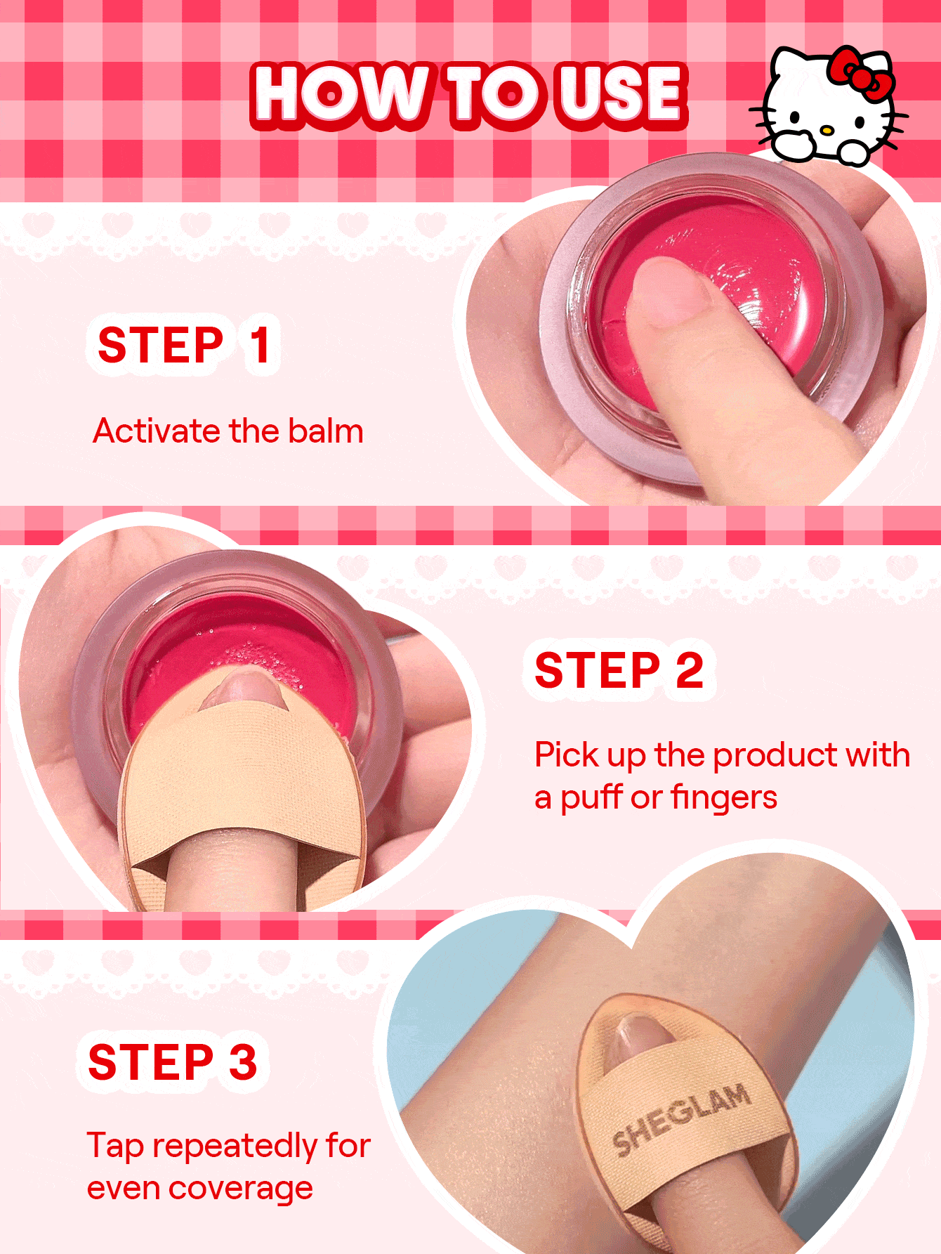 Hello Kitty|SHEGLAM True Love Dewy Multi-Use Balm-Whiskers