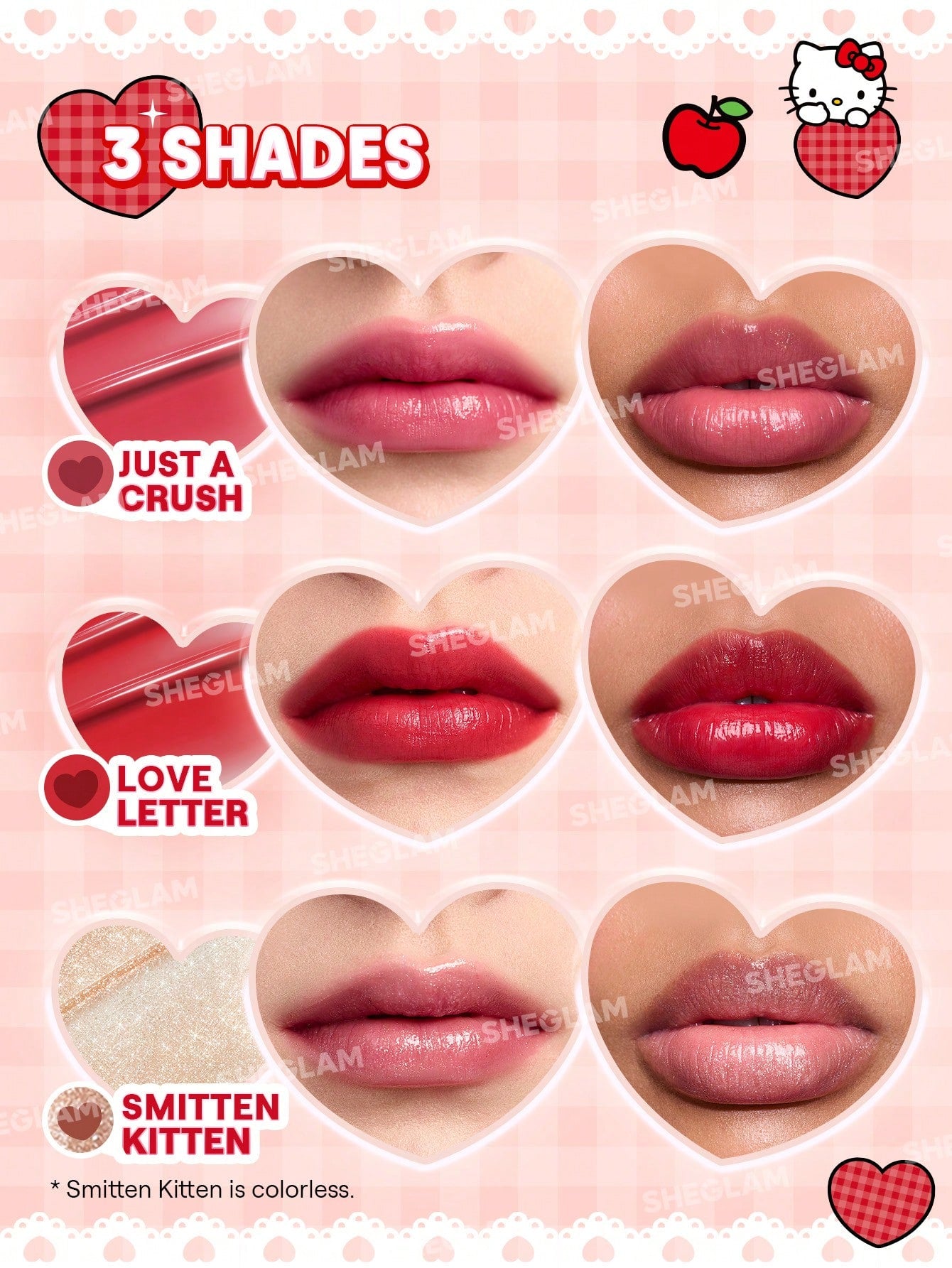 Hello Kitty|SHEGLAM Be My Baby Hydrating Lipstick-Smitten Kitten