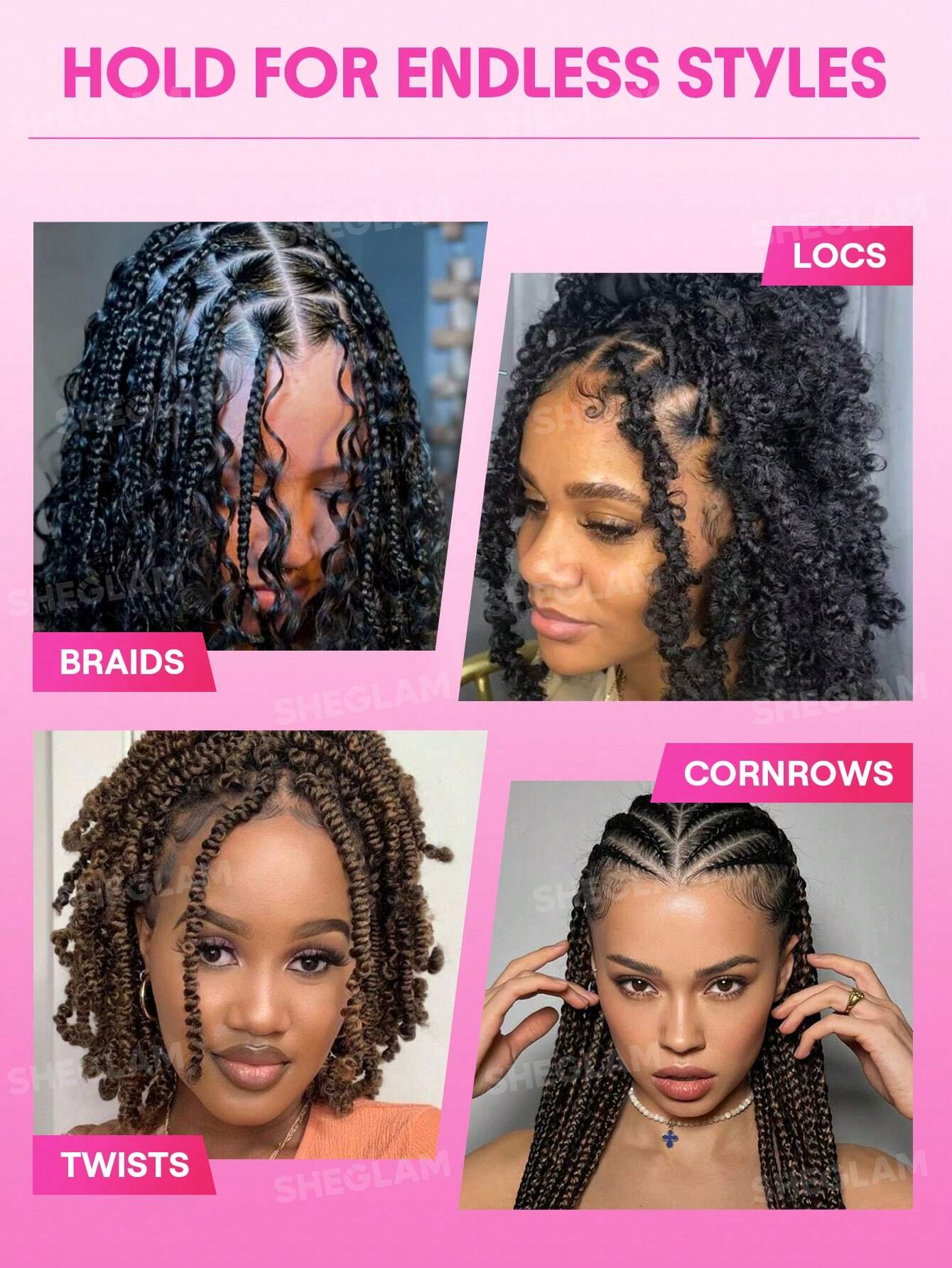 SHEGLAM HAIR Locked in Strong Hold Twist & Braid Gel 115g