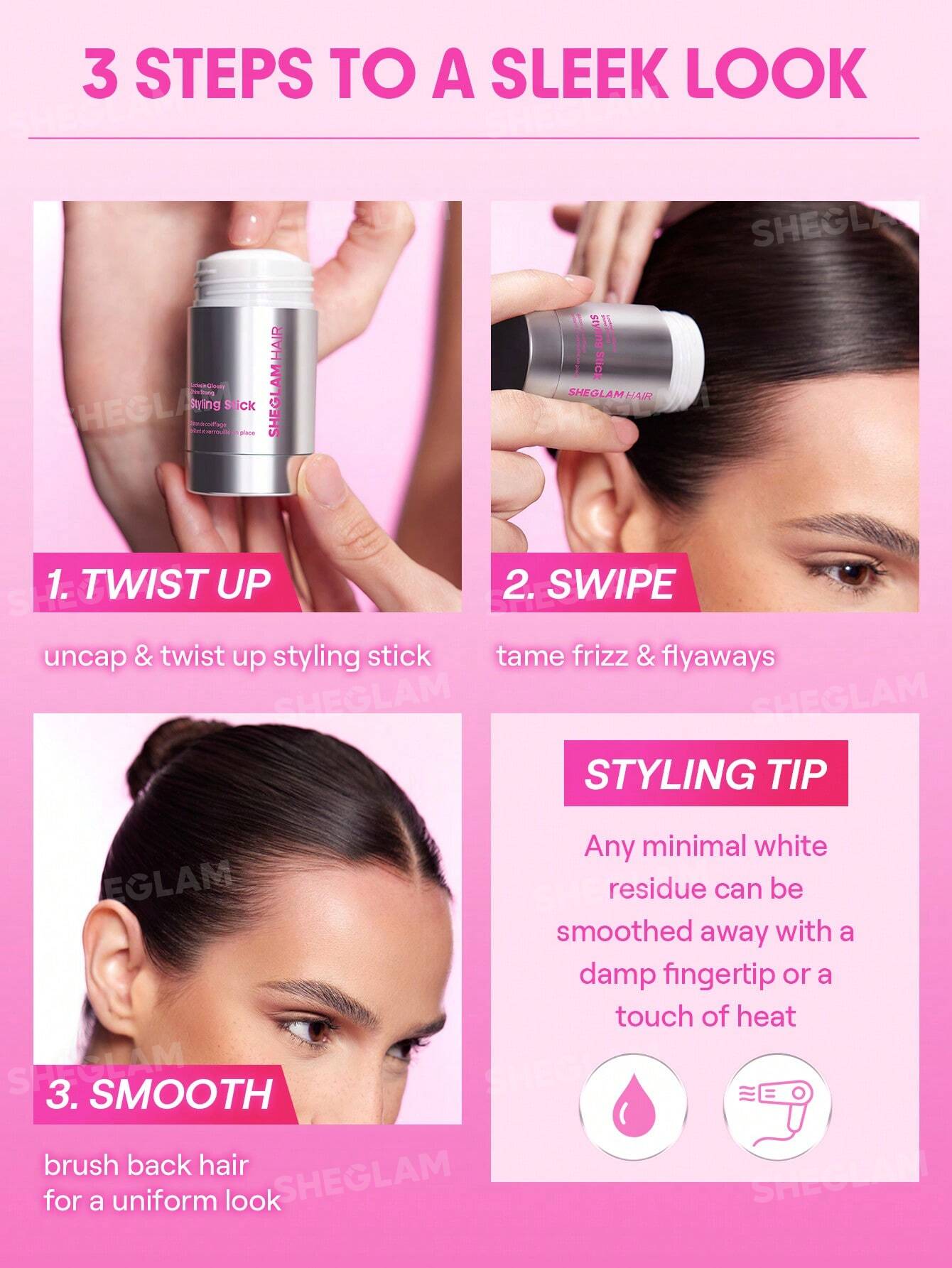 SHEGLAM HAIR Locked in Glossy Shine Strong Styling Stick 30g