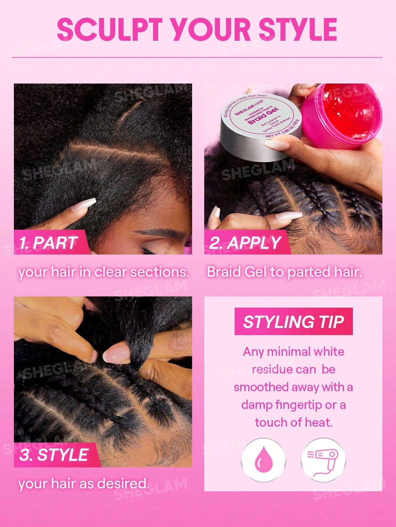 SHEGLAM HAIR Locked in Strong Hold Twist & Braid Gel 115g