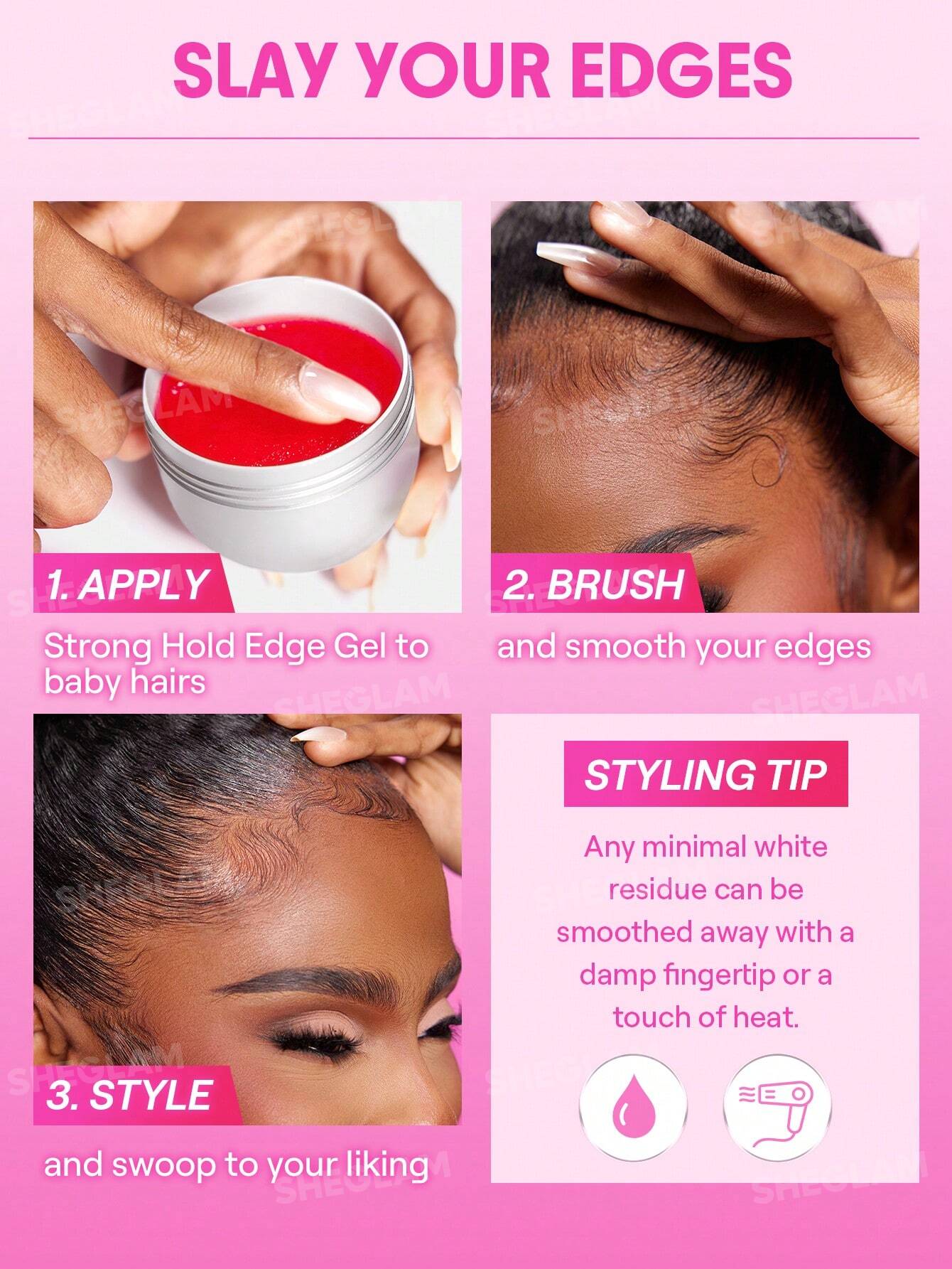 SHEGLAM HAIR Locked in Strong Hold Edge Control 75g