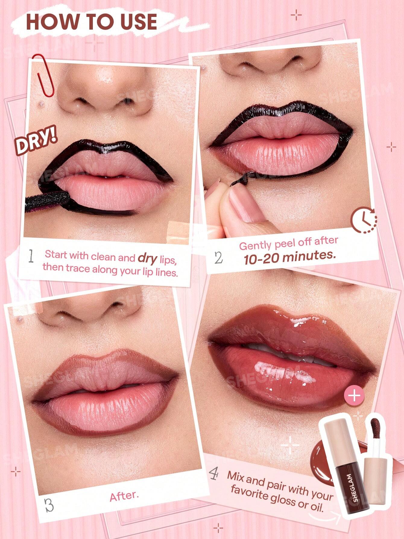 SHEGLAM Fall In Line Peel Off Lip Liner Stain - 3g