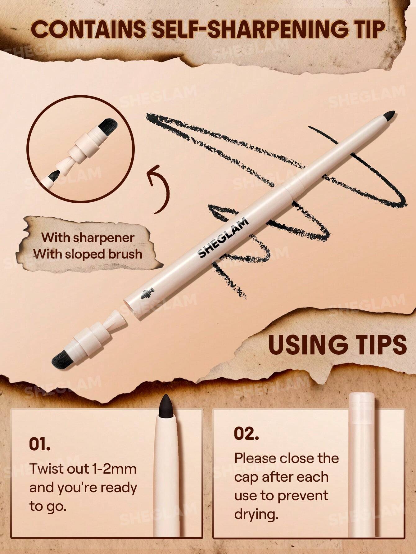 SHEGLAM Gel Glide Eyeliner Pencil 0.3g