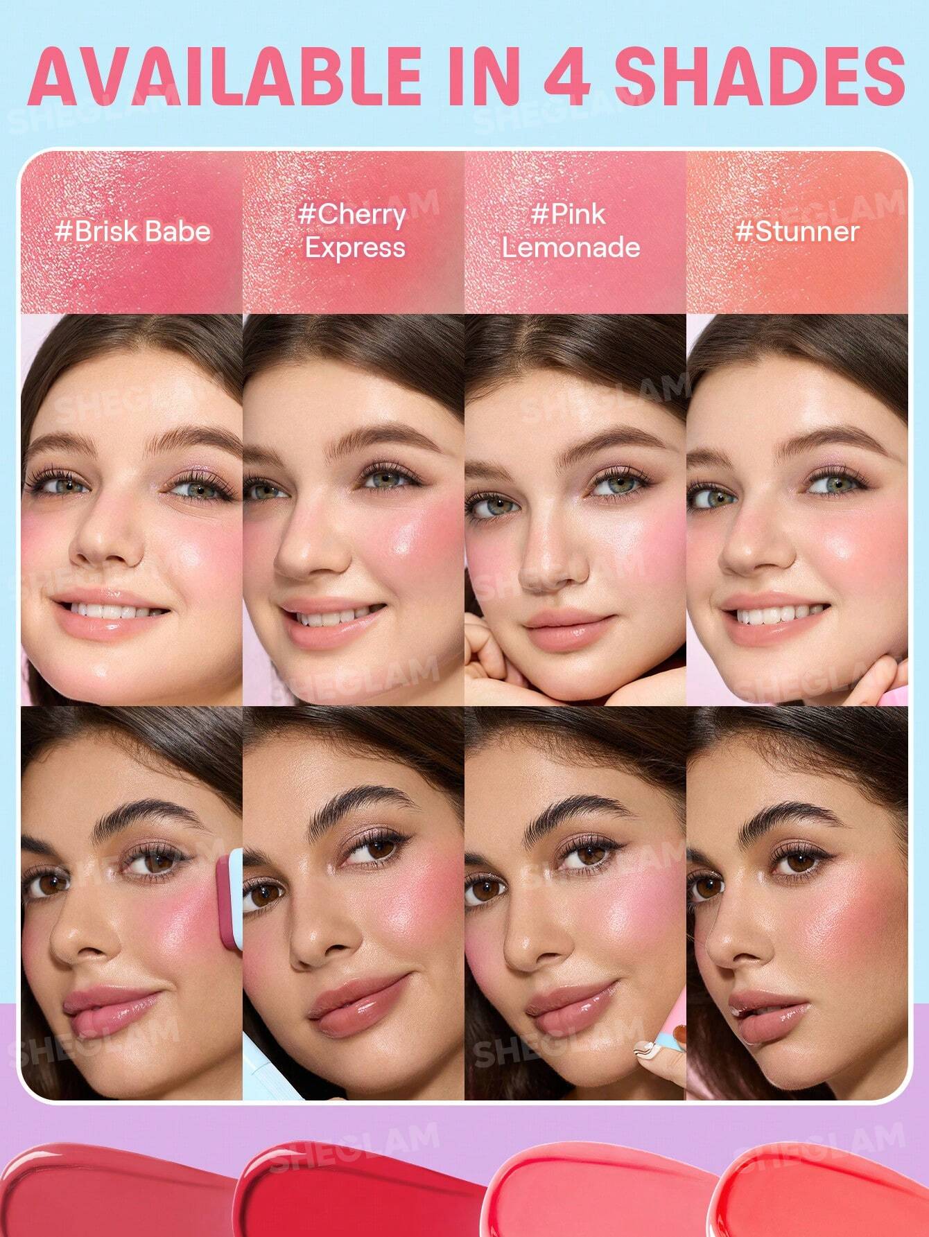 SHEGLAM Glass Glow Blush Stick - 15g