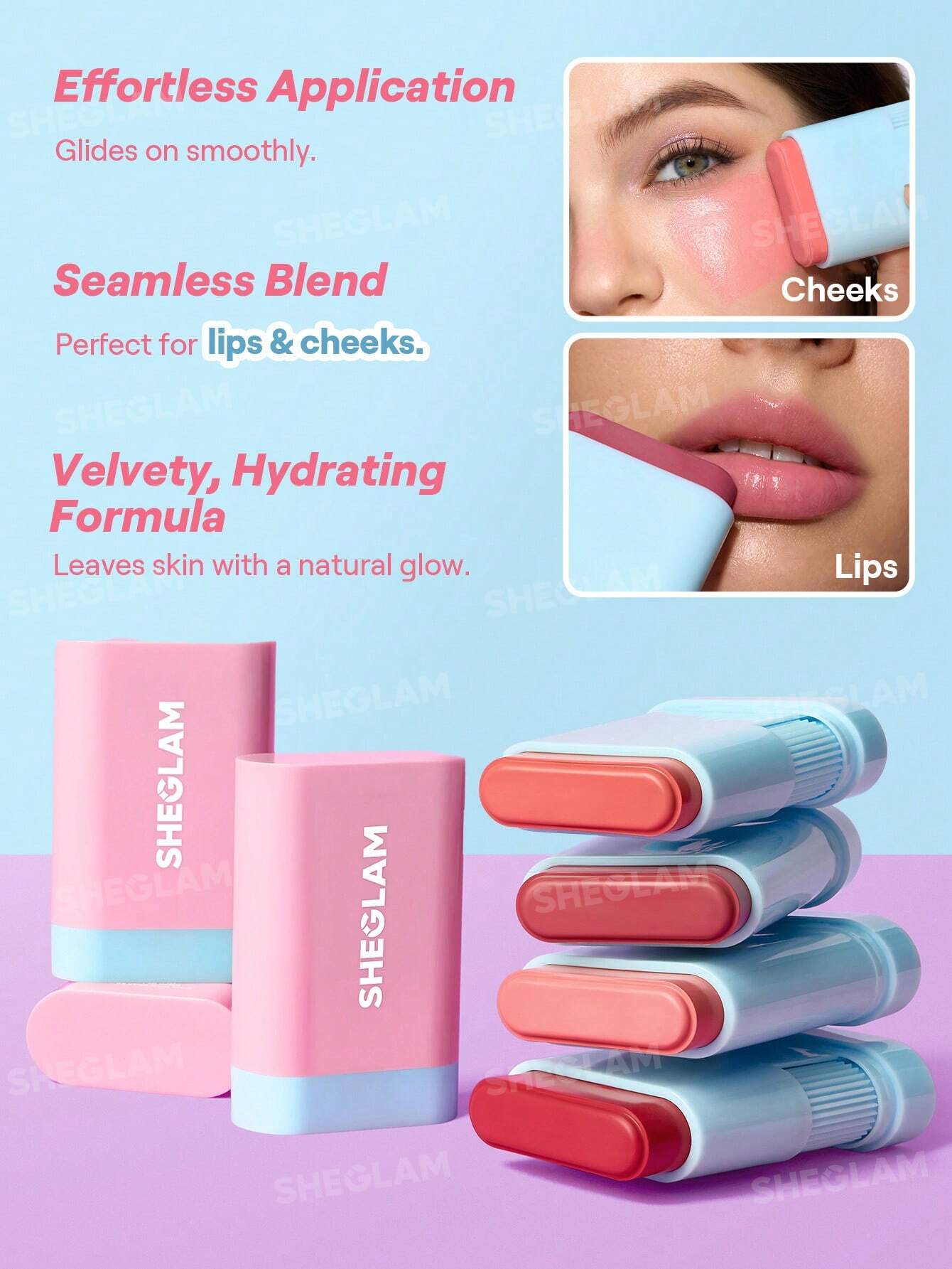 SHEGLAM Glass Glow Blush Stick - 15g