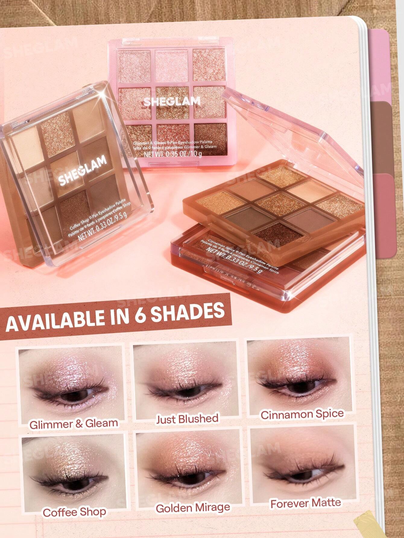 SHEGLAM 9-Pan Eyeshadow Palette 9.5g