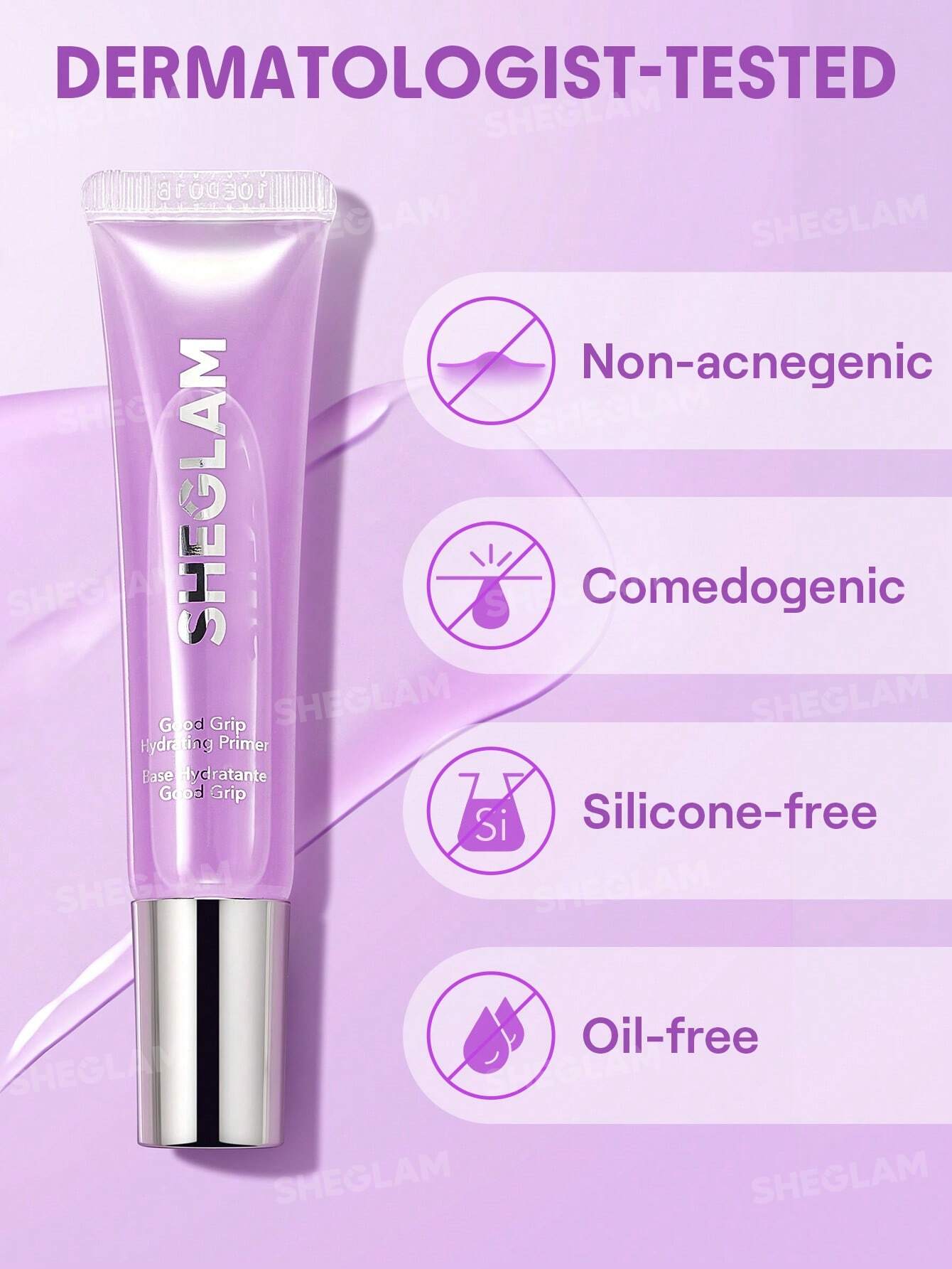 SHEGLAM Good Grip Hydrating Primer- Blueberry+AHA - Travel Size 15ml