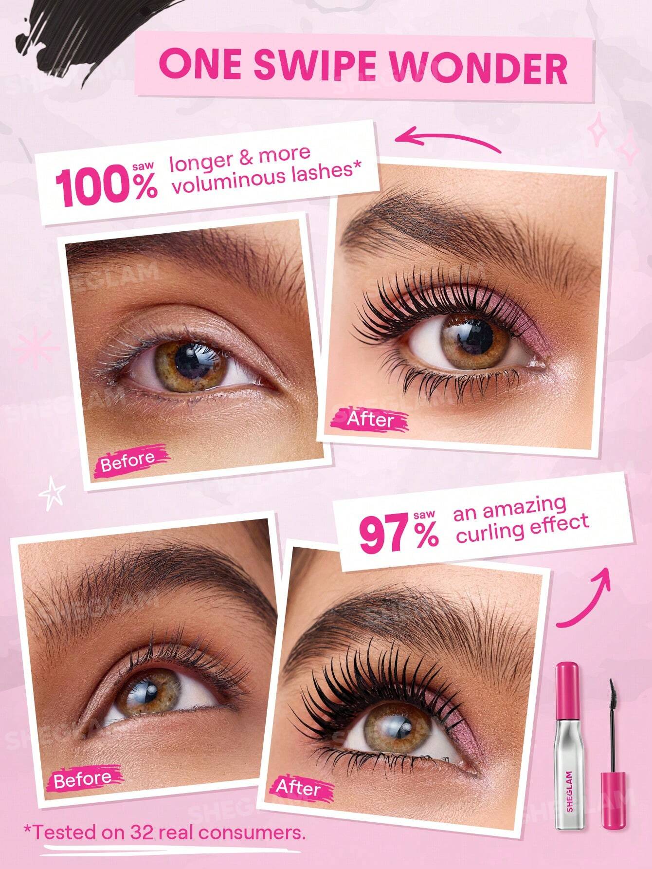 SHEGLAM Lashlighter Up & Out Mascara 8ml