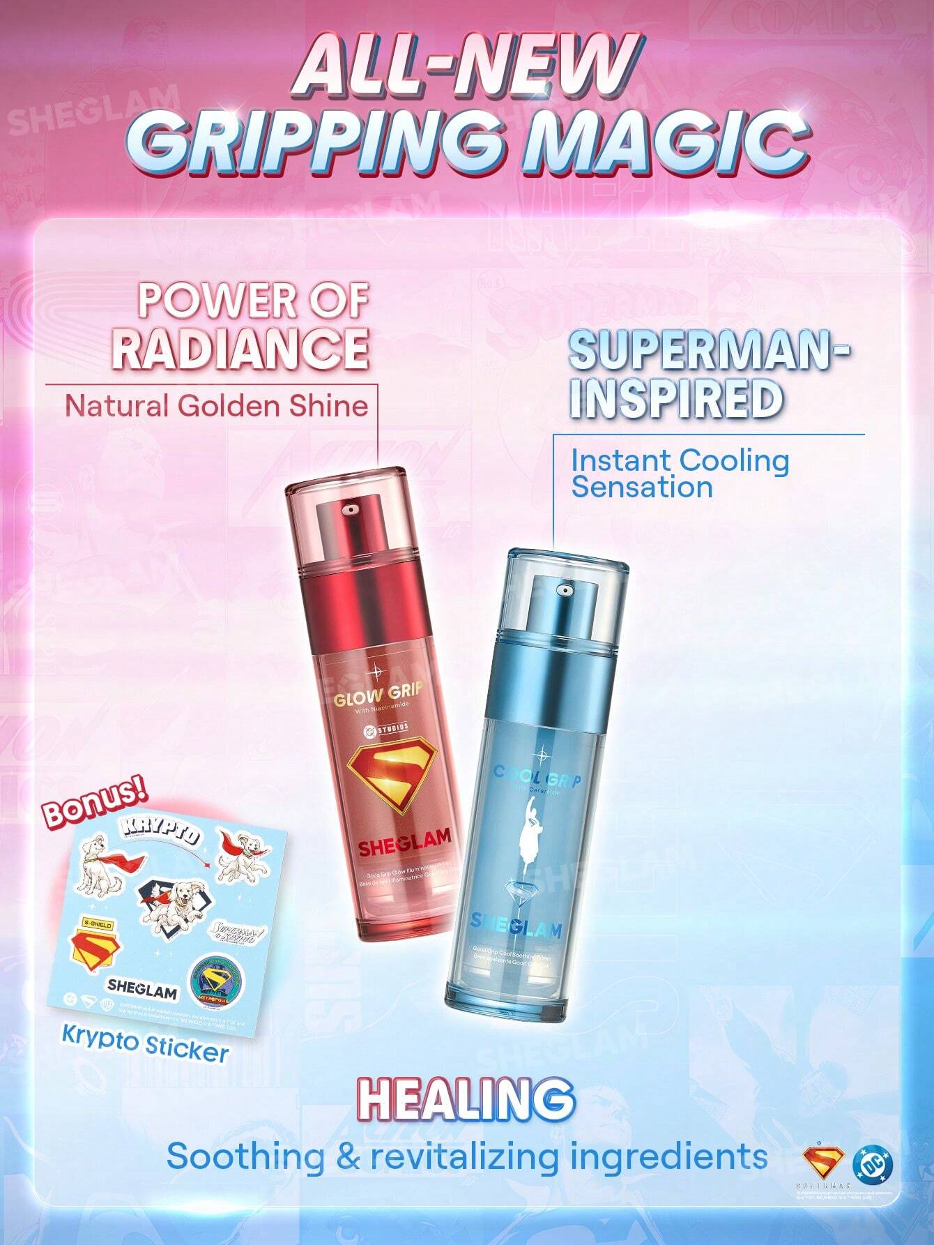 The Superman | SHEGLAM Good Grip Super Power Duo 45ml*2