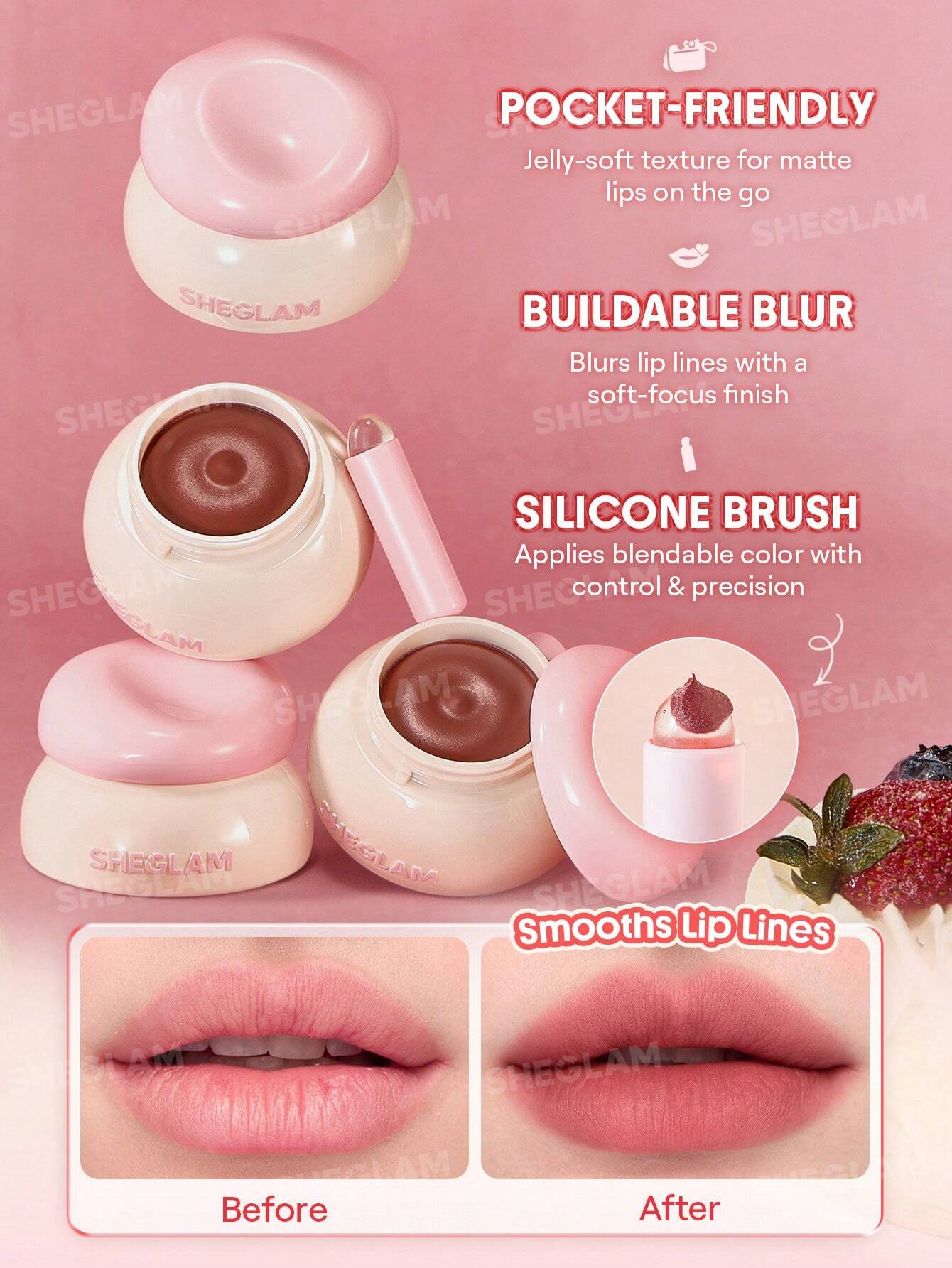 SHEGLAM Bounce Putty Pocket Lip Pot 3.5g