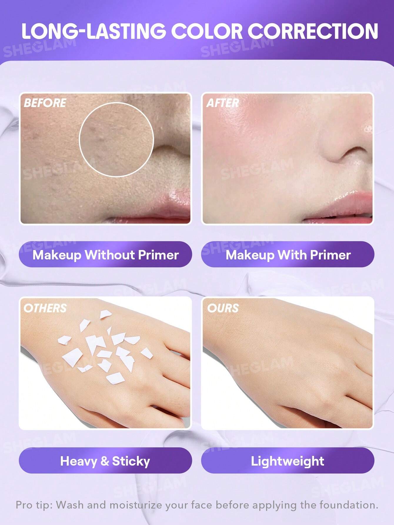 SHEGLAM Even Better Color Correcting Primer - Purple