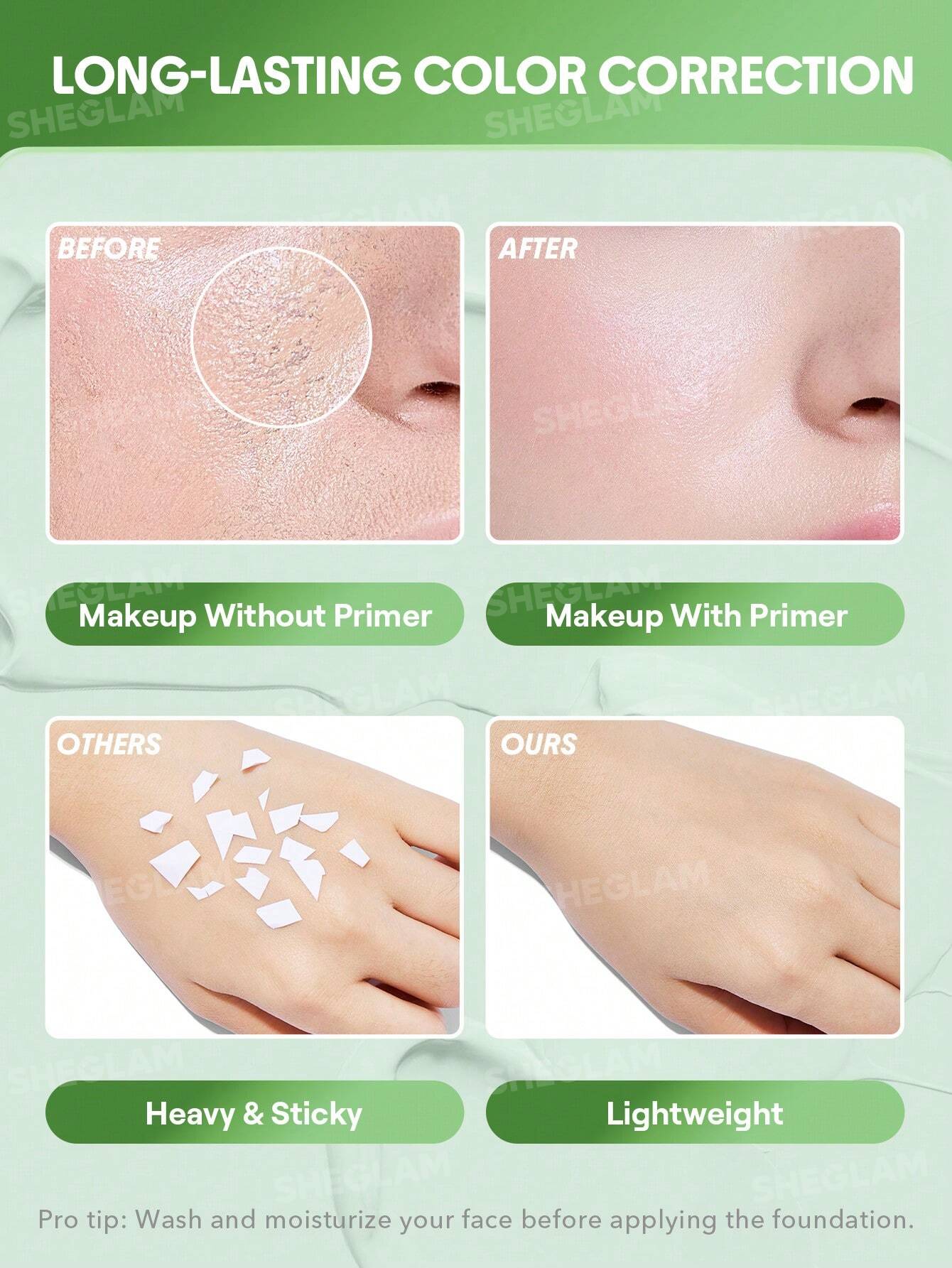 SHEGLAM Even Better Color Correcting Primer-Green