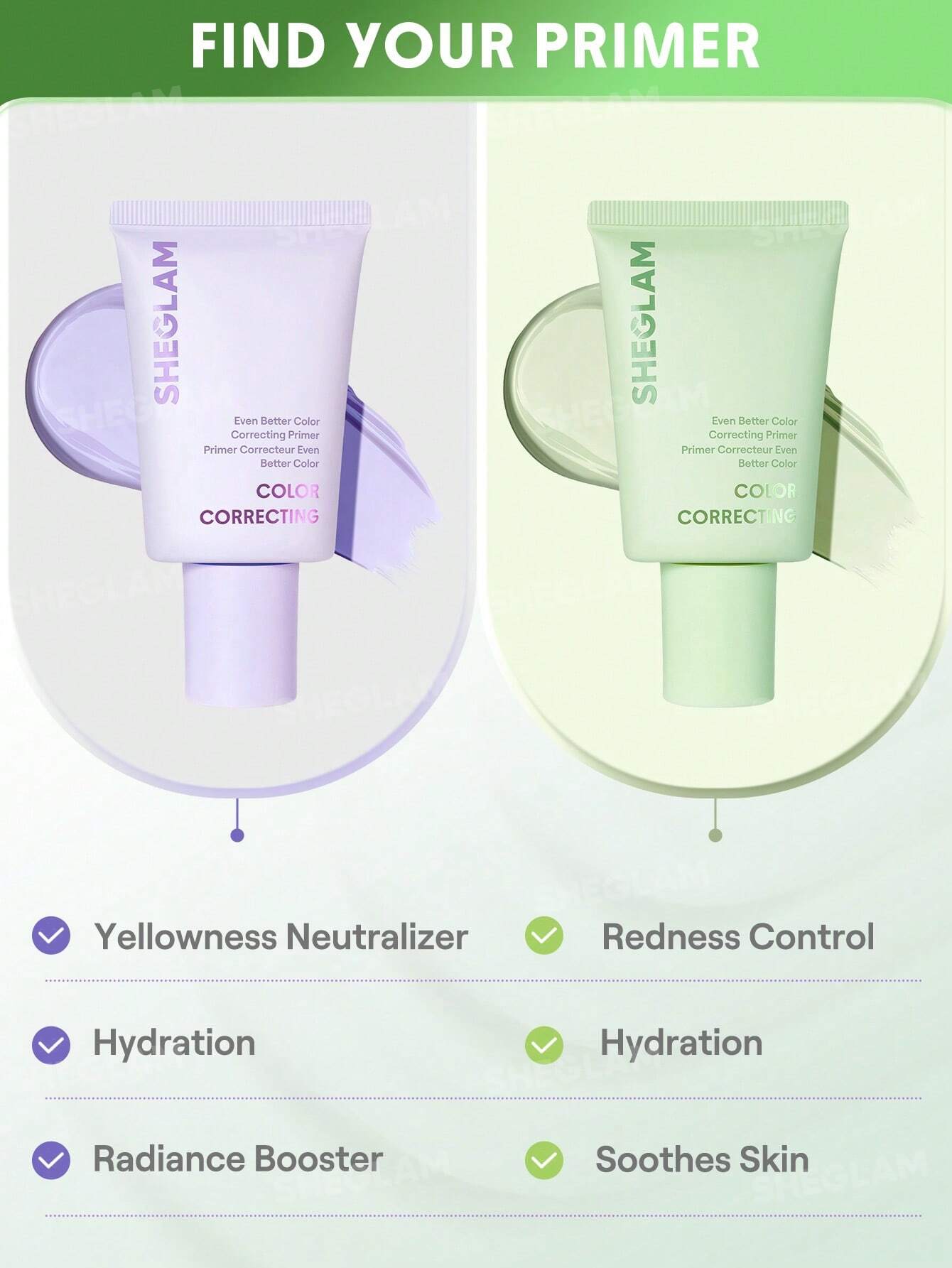 SHEGLAM Even Better Color Correcting Primer - Purple
