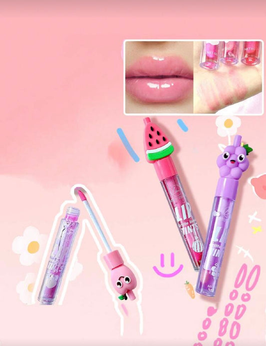1pc Cartoon Fruit Flavor Lip Gloss 6g