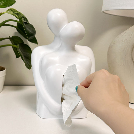 Hugging Couple Tissue Box
