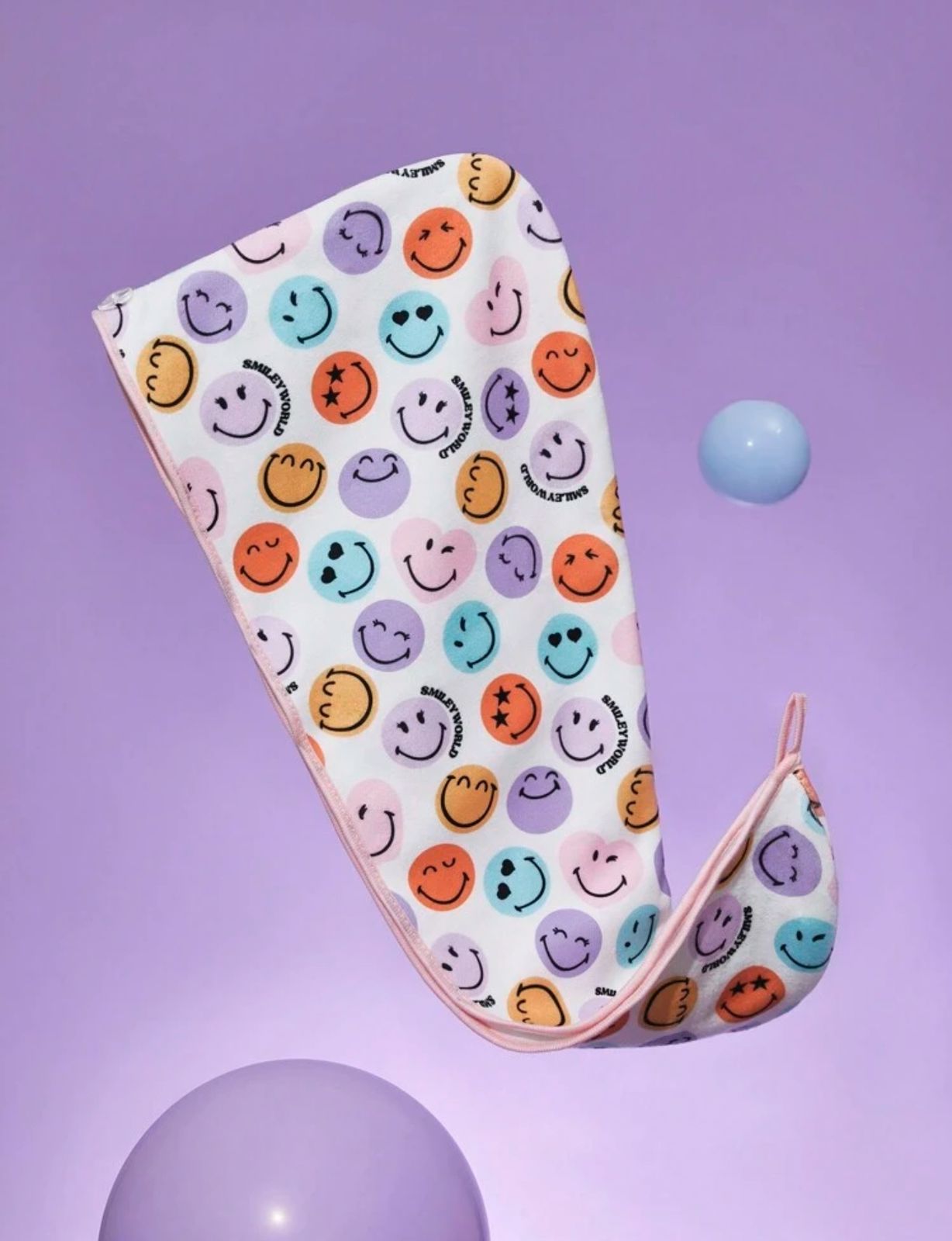SmileyWorld® | SHEIN Smiley Face Hair Towel Wrap