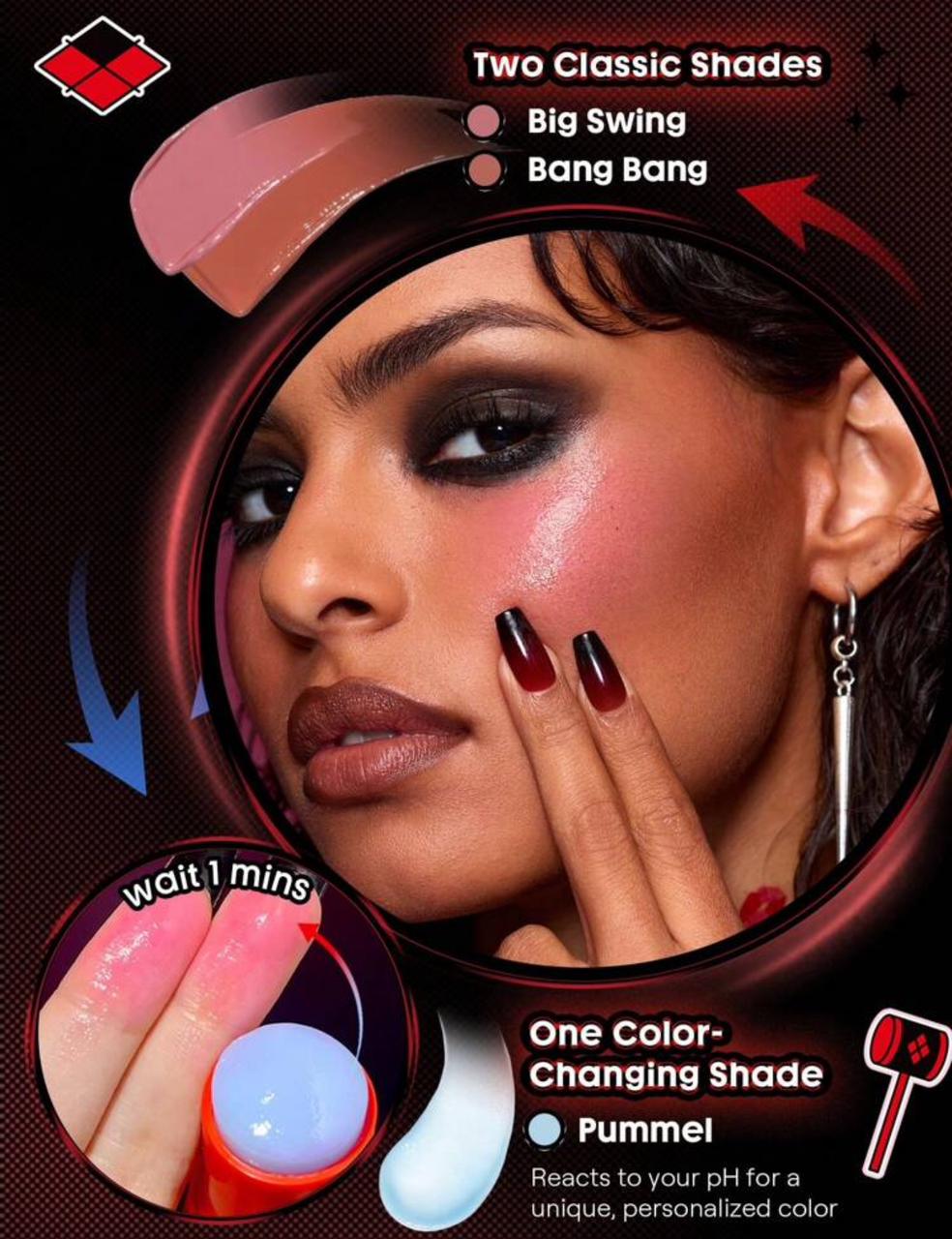 Harley Quinn X SHEGLAM Mischief Mallet Blush Stick-6g