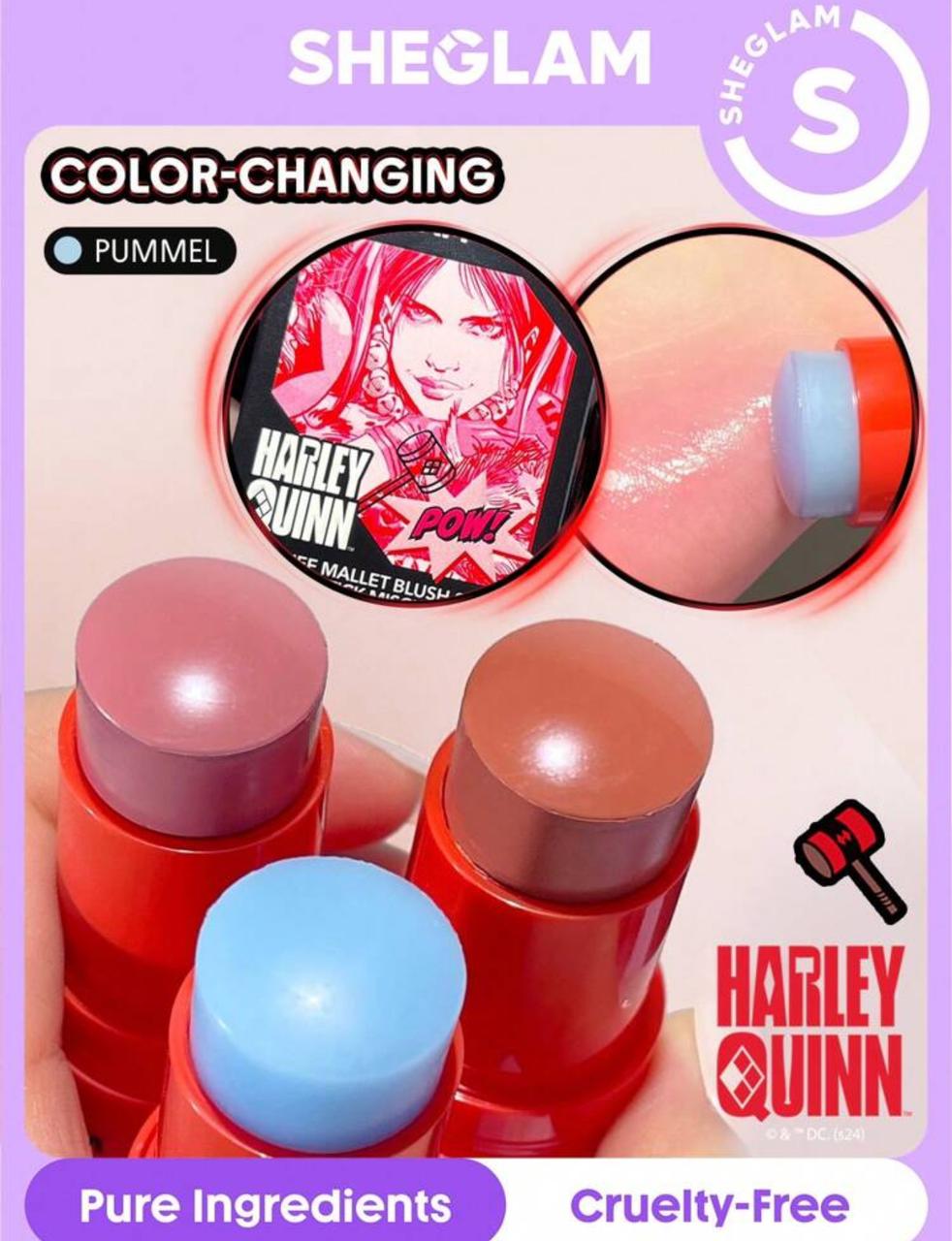 Harley Quinn X SHEGLAM Mischief Mallet Blush Stick-6g