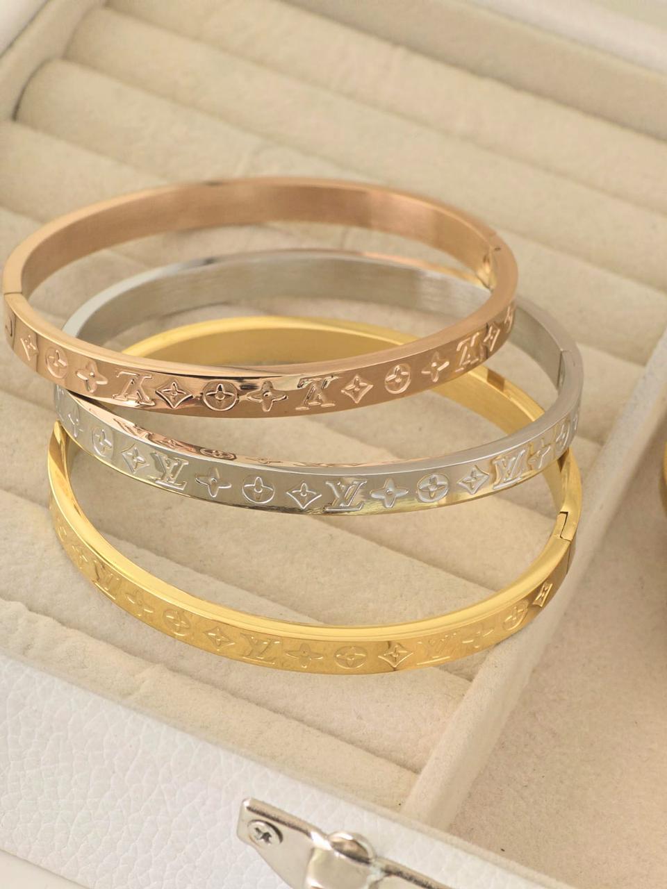 LV 3pcs stainless steel bracelets