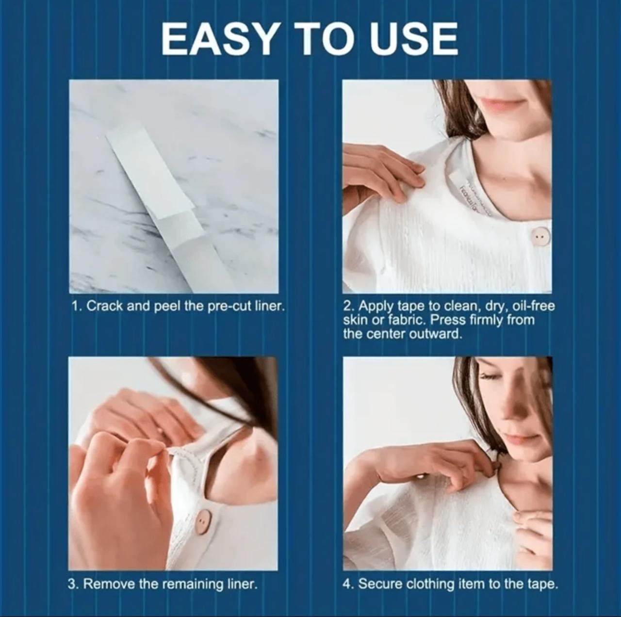 50pcs Transparent Anti-Slip adhesive stickers for clothes