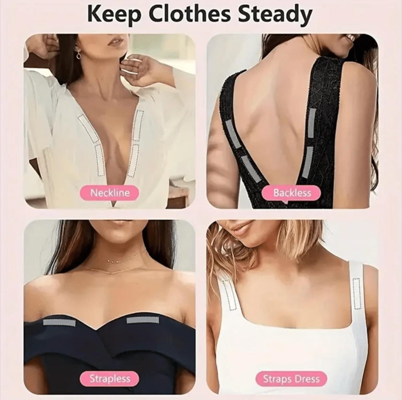 50pcs Transparent Anti-Slip adhesive stickers for clothes