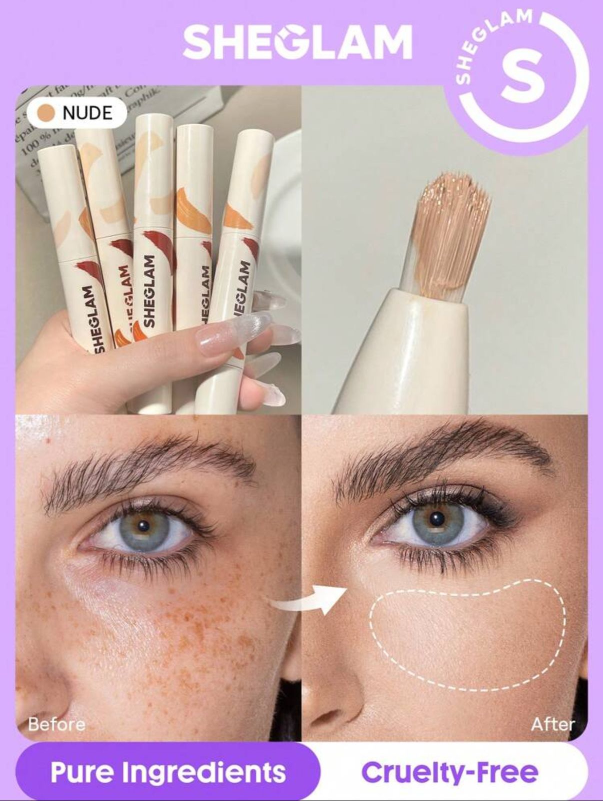 SHEGLAM Perfect Skin High Coverage Concealer