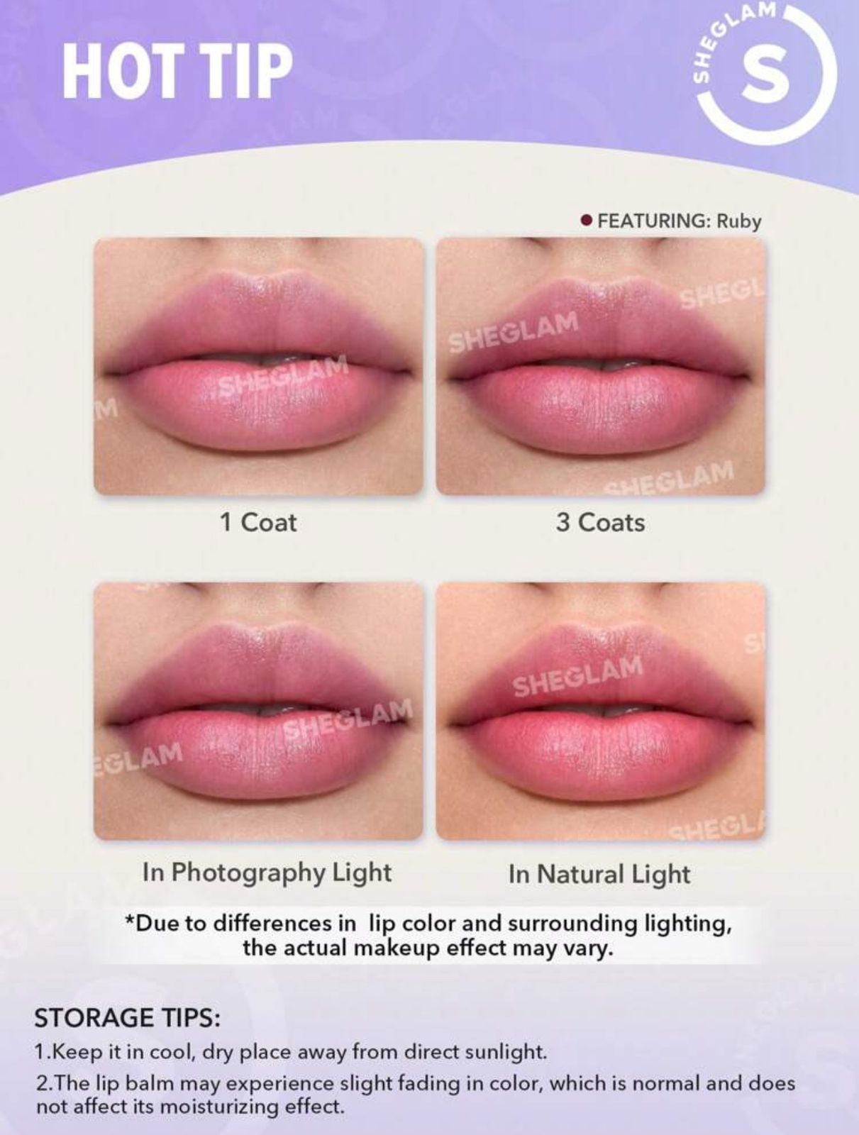 SHEGLAM Mello Jello Nourishing Lip Balm-Ruby