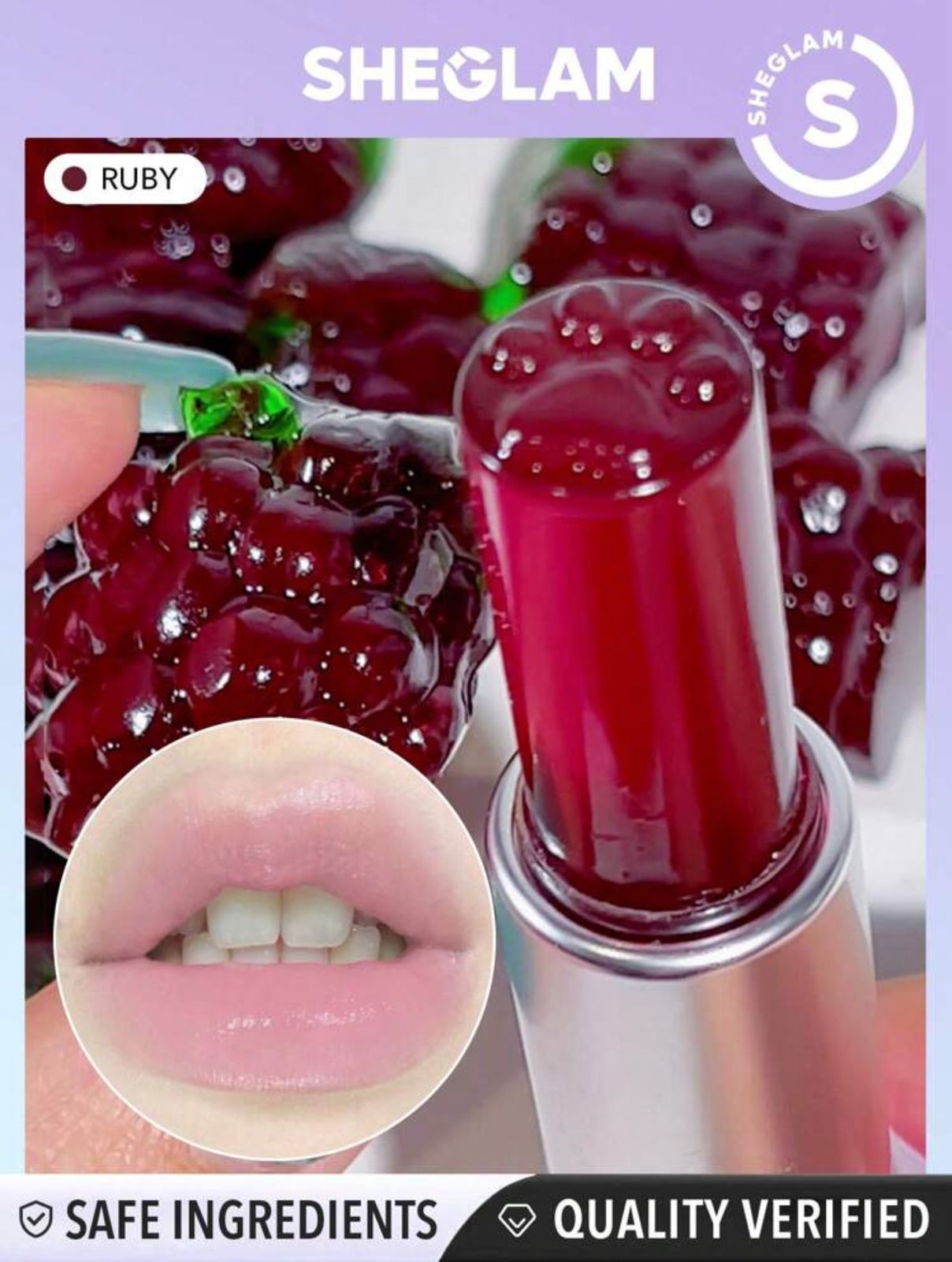 SHEGLAM Mello Jello Nourishing Lip Balm-Ruby
