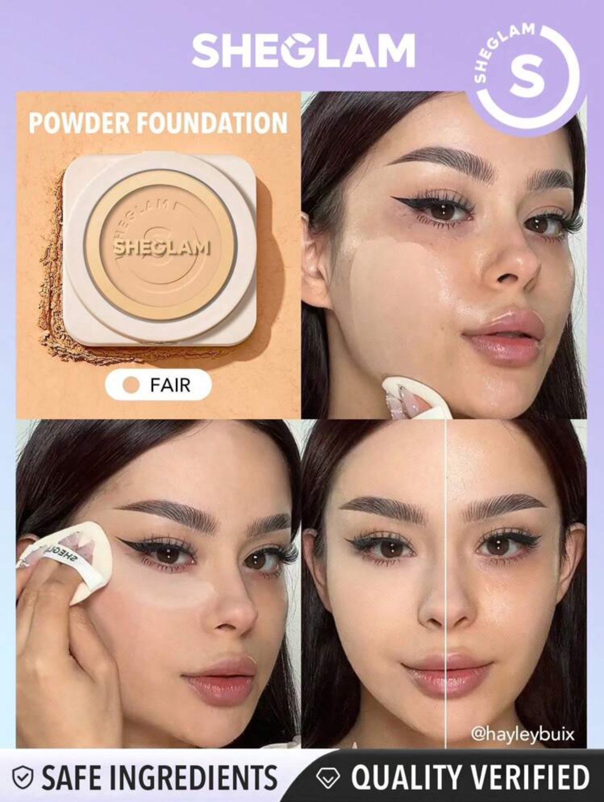 SHEGLAM Skin-Focus High Coverage Powder Foundation-Fair