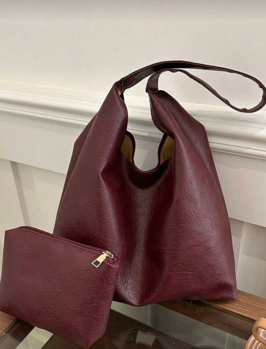 Cressia Burgundy Bag + Pouch