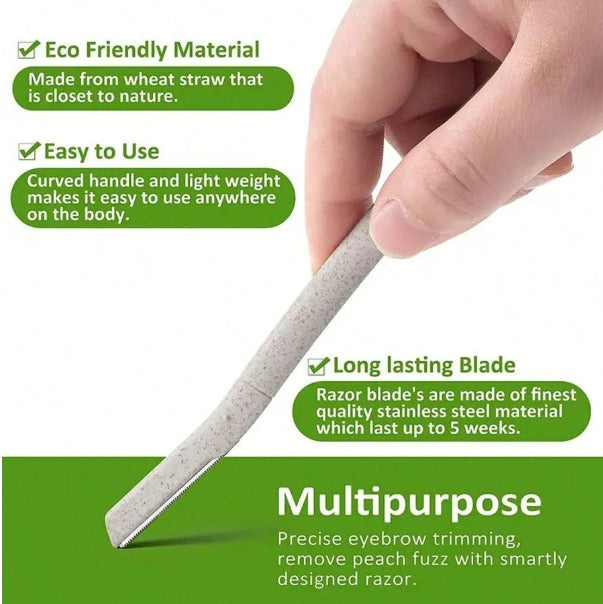 6pcs Biodegradable Facial & Eyebrow Dermaplaning Razor Set