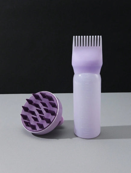 2pcs - Scalp Massager & Hair brush bottle