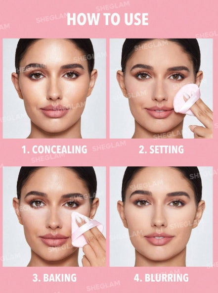 SHEGLAM Face & Under Eye Setting Powder Duo-Bubblegum 2 In 1 Pink