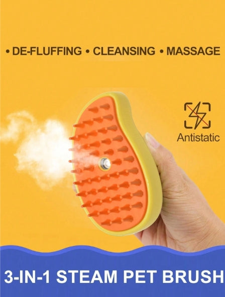 Yellow Multifunctional Pet Brush