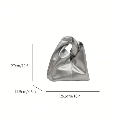 Cloud Shaped Women's Silver Shoulder Bag
