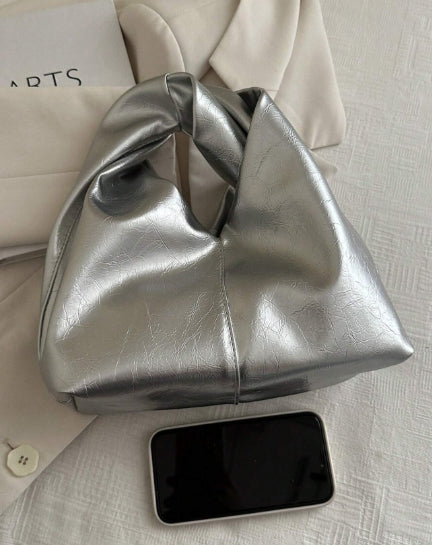 Cloud Shaped Women's Silver Shoulder Bag