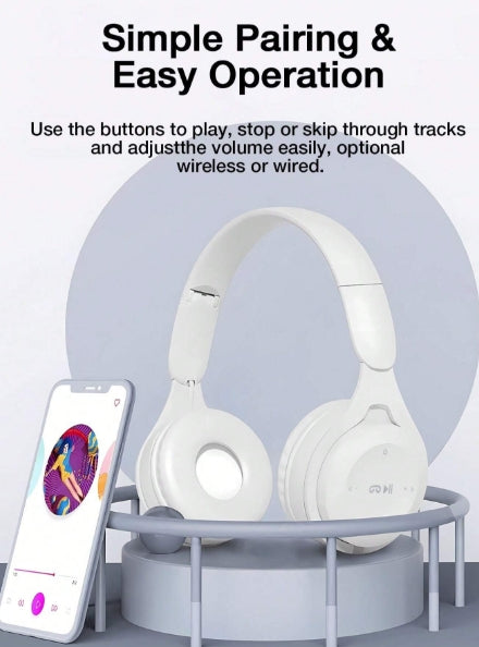 Wireless White Headphones