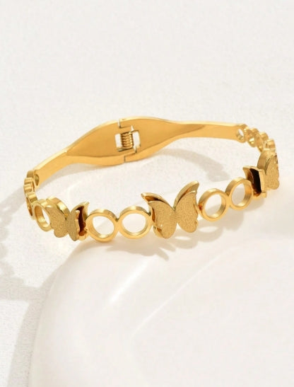 1pc butterfly shaped stainless steel bracelet