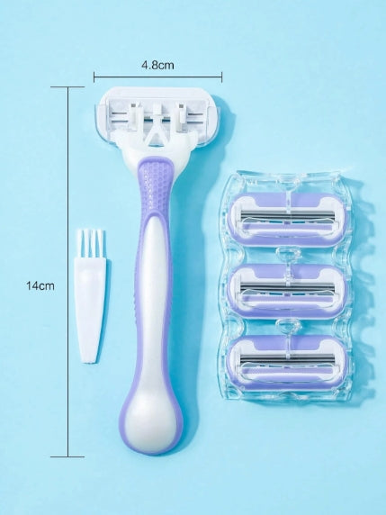 1 piece handle for hair removal and 4 pieces replacement heads