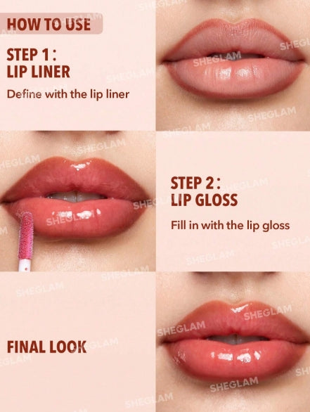 SHEGLAM Lip Liner & Lip Gloss Duo