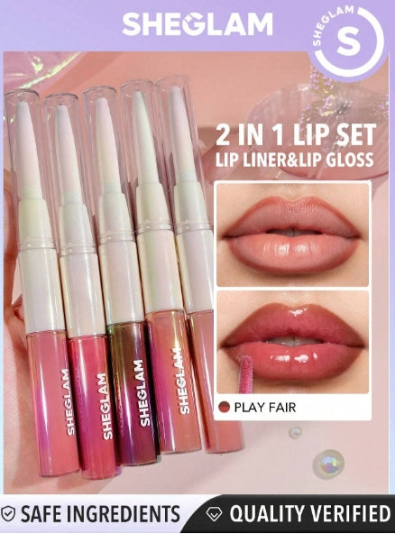 SHEGLAM Lip Liner & Lip Gloss Duo