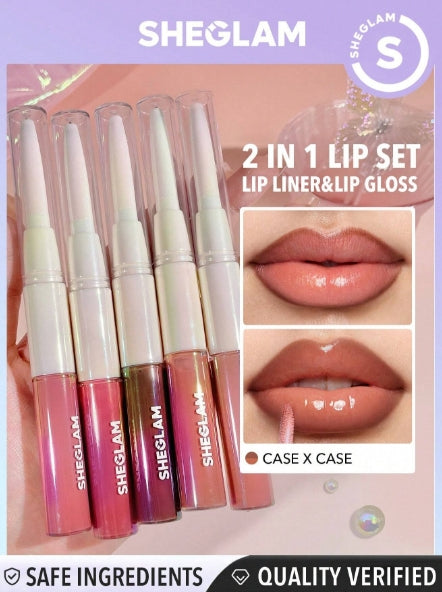 SHEGLAM Lip Liner & Lip Gloss Duo