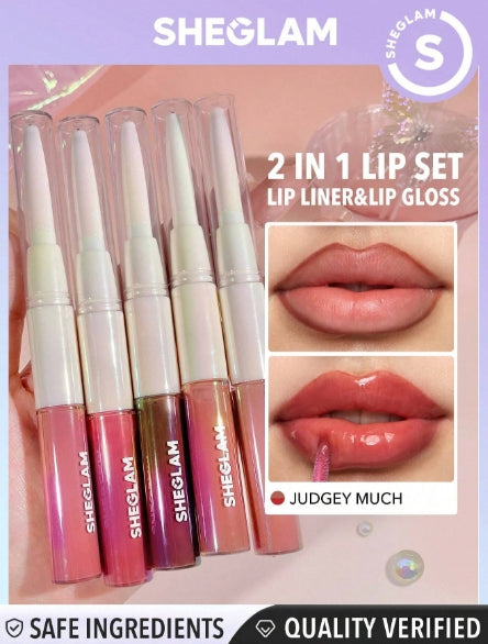 SHEGLAM Lip Liner & Lip Gloss Duo
