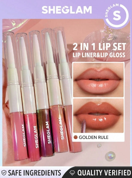 SHEGLAM Lip Liner & Lip Gloss Duo