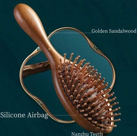 1pc Hand Carved Sandalwood Bamboo Brush