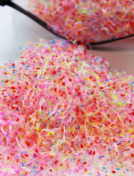 1000pcs/Set Elasticity Hair Ties+ Zipper Bag