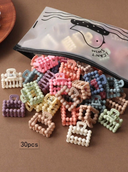30pcs Hair Small Claws + Zipper Bag